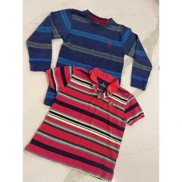 Boy’s U.S. POLO ASSN. Long Sleeve Thermal and American Living Polo Size 5 - Picture 1 of 5